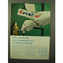 1964 Crest Tooth Paste Ad - Dentist May Recommend