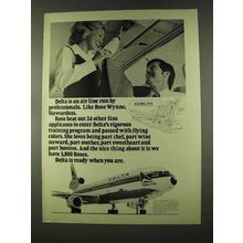 1973 Delta Airlines Ad - Rose Wynne, Stewardess