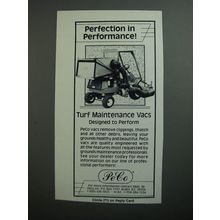 1989 PeCo Turf Maintenance Vacs Ad - Perfection in performance