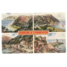 LYNTON AND LYNMOUTH, DEVON multiview unused vintage postcard by Valentine =