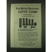 1945 Lyman Cutts Comp Ad - For better shooting - Cuts Comp in all Guages