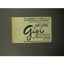 1951 Gigi Play Ad - As engaging a comedy as we are likely to see for a long time