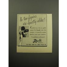 1957 J. Berle Bras and Girdles Ad - No two figures are exactly alike