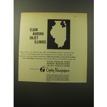 1960 Copley Newspapers Advertisement - Elgin Courier-News; Aurora Beacon-News