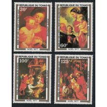 Chad Christmas Paintings by Rubens 4v 1977 MNH SG#523-526