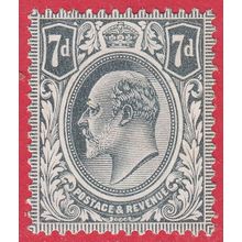 GB KEVII 1902 7d GREY BLACK SG249 GMM