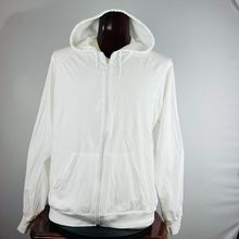 American Apparel Zip Hoodie XL Lightweight White Jacket