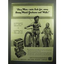 1943 Nabisco Honey Maid Graham Crackers Ad - Okay Mom!