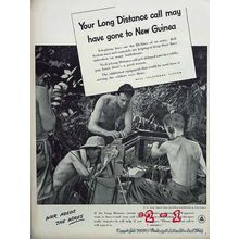 BELL TELEPHONE SYSTEM 1944 Army Signal Corps switchboard vintage ad