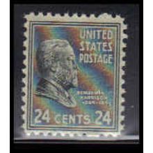 828 24c Benjamin Harrison Fine MNH O4197