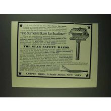 1907 Kampfe Bros Star Safety Razor Ad - Par Excellence