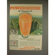 1958 Orange Juice Ad w/ Sam Snead - Powerhouse