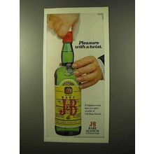 1972 J&B Scotch Ad - Pleasure with a Twist