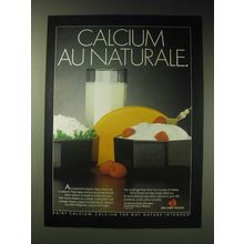 1989 National Dairy Board Ad - Calcium au naturale