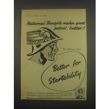 1949 National Benzole Petrol Ad - Makes good petrol better
