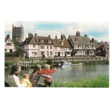 RIVER AVON near ABEL FLETCHER'S MILL, TEWKESBURY, used postcard 1980 postmark =