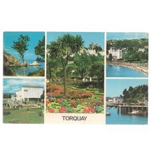 multiview, TORQUAY, DEVON .used postcard.. Colourmaster 1979 pm =