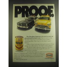 1981 Texaco Havoline Supreme Motor Oil Ad - Proof