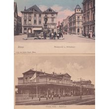 Duren Train Station Kaiserplatz Bahnhof 2x German Old Postcard s
