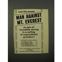1954 Castle Films Ad - Castle Films presents Man Against Mt. Everest