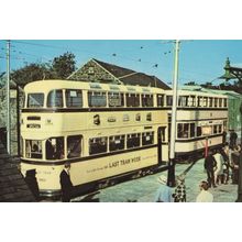 Sheffield 510 & 264 Last Tram Bus Transport 1970s Postcard