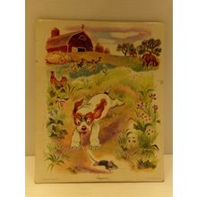 Vintage Golden Press Farm Animals Board Puzzle 13 pc 80-4A