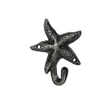 Pack Of 2] Antique Silver Cast Iron Starfish Hook 4""
