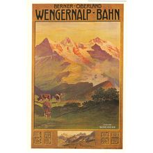 Wengernalp Bahn Railway 1905 Switzerland Poster Postcard