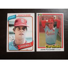 Two (2) John Fulgham Baseball Cards - See Pictures and Description Below