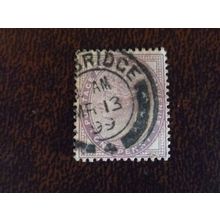 1881 GB Queen Victoria SG172 1d lilac used stamp date March 13 1899