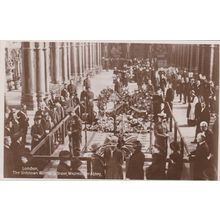 ED 123 UNKNOWN WARRIORS GRAVE, WESTMINSTER ABBEY. RP POSTCARD