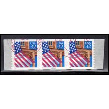 Used 2915Av 32c U.S. Flag Over Porch Fine PNC 44444A/3 10x10 V/UL PA3600