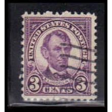 Used 635 3c Abraham Lincoln Barely Clears K0369