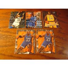 1996 Fleer, Metal/Ultra, 5-Cards, SHAQUILLE O'NEAL, HOF, Magic,