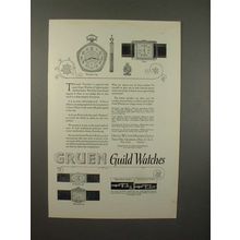1925 Gruen Watch Ad - Pentagon 124, Tank, Cartouche