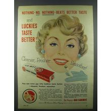 1953 Lucky Strike Cigarette Ad - Nothing Beats Taste