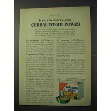 1958 Nabisco Shredded Wheat Cereal Ad - Word Power