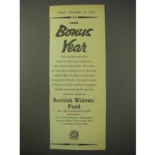 1958 Scottish Widows' Fund Ad - Bonus Year