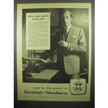 1958 Scottish Woolens Clothes Ad - Colour Gains Ground