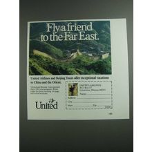 1984 United Airlines Ad - Fly a Friend to the Far East