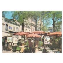 MONTMARTRE, PARIS, FRANCE used vintage postcard 1970 postmark #