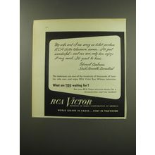 1949 RCA Victor Television Ad - wife and I are sorry we didn't purchase sooner