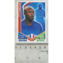 2010 Topps Match Attax World Cup Trading Card - France, William Gallas