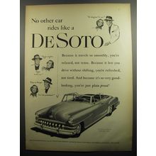 1951 DeSoto Convertible Car Ad - No other car rides like a DeSoto