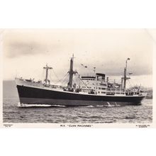MV Clan Macintyre Scottish Scotland Line Ship Plain Back Postcard Photo