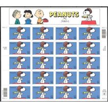 Peanuts - Snoopy Full Sheet of Twenty 34 Cent Stamps Scott 3507 - Stuart Katz