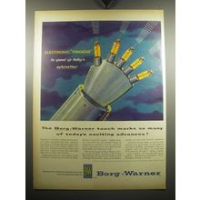 1957 Borg-Warner Corporation Ad - Electronic fingers to speed up