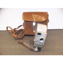 Bell & Howell 8MM 134 Video Camera w/ Leather Case Vintage Art Deco