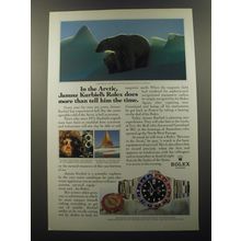 1992 Rolex GMT-Master Chronometer Watch Ad - In the Arctic, Janusz Kurbiel