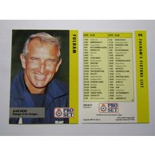 56. Fulham - Alan Dicks - Pro Set 1990/91 Football Fixture List Card (ef1)